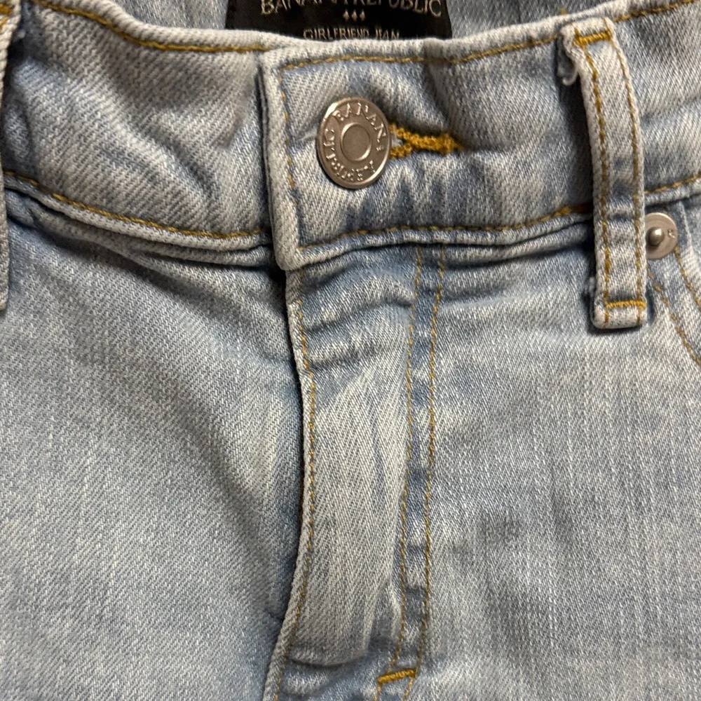 Banana Republic Light Blue Girlfriend Straight Leg Jeans size 28/6 - Picture 5 of 7